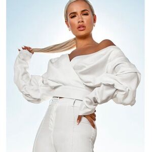 Off-Shoulder White Top